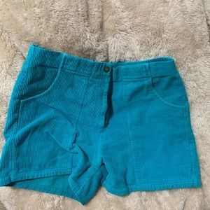 Blue corduroy shorts